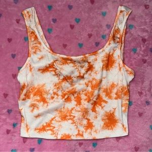 Cropped tie-dye tank top